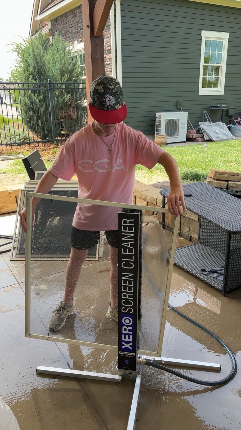 Window screen cleaning with the XERO screen cleaner, McPherson KS
